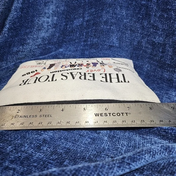 T Swift Eras Tour Pencil Pouch Cotton Canvas Zipper - Picture 3 of 6